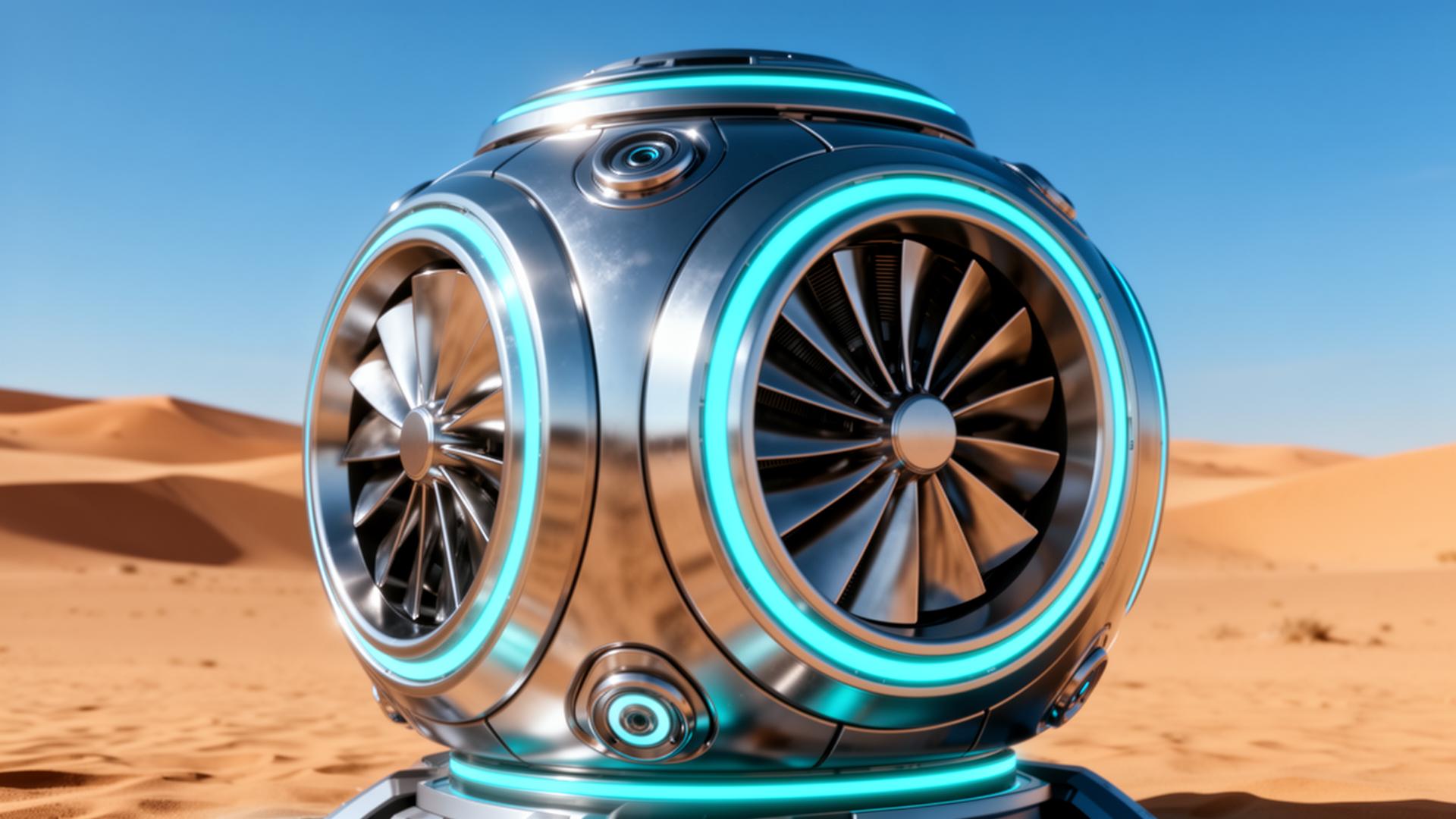 Direct Air Capture (DAC) module deployed in the Saudi desert by OzoneCo — Vision 2030 carbon management